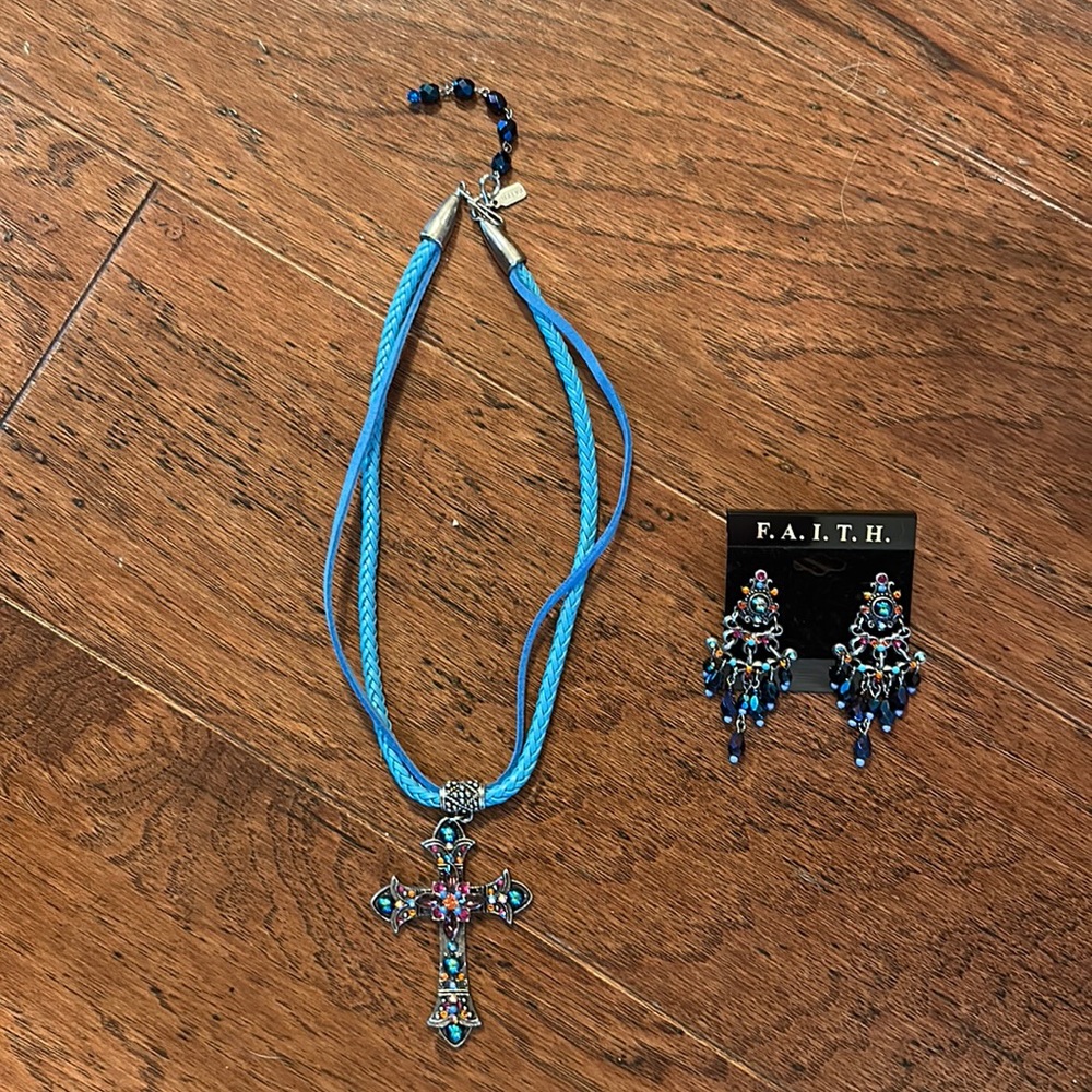 Set:  F.A.I.T.H. Necklace & earrings. will sell both necklace & earrings for $50